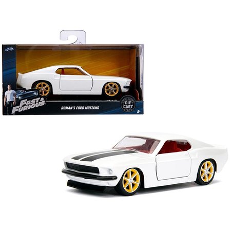JADA Romans Ford Mustang White with Red Interior Fast & Furious Movie 1-32 Diecast Model Car 99517